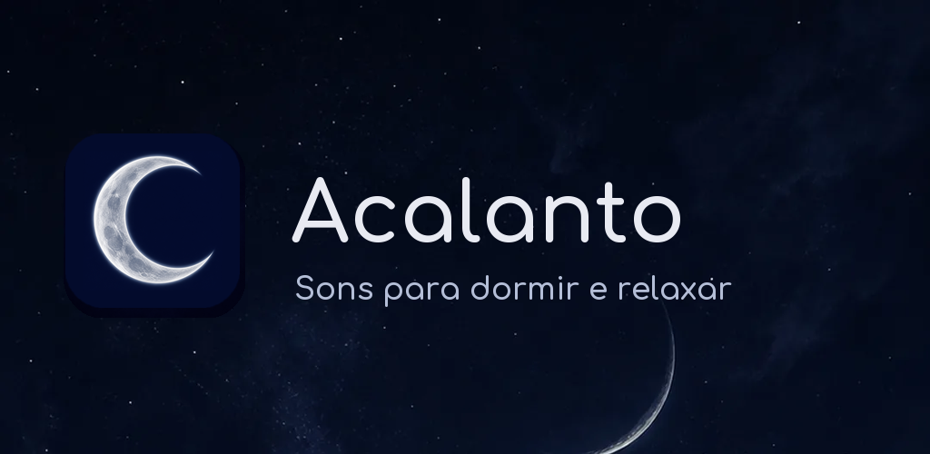 Lua crescente em um céu noturno estrelado