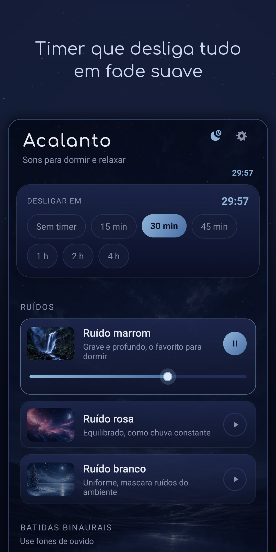 Timer de sono